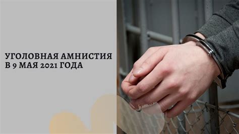 Амнистия в 2021 году: кто может быть освобожден?