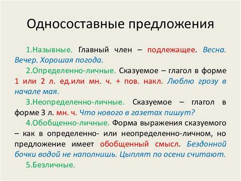 Анализ примеров предложений с подлежащим