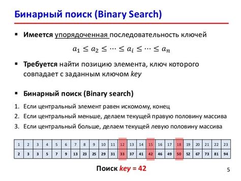 Бинарный поиск - быстрый при отсортированных данных