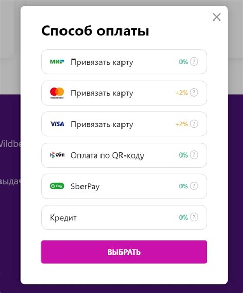 Варианты оплаты ВБ частями