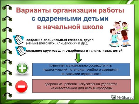 Варианты организации работы