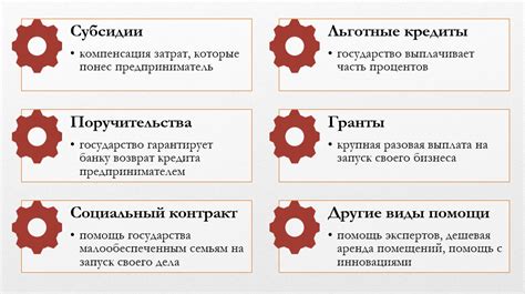 Виды поддержки для самозанятых от государства