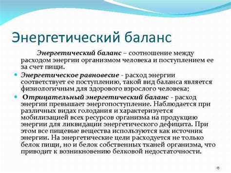 Влияние голодания на обмен веществ и энергетический баланс