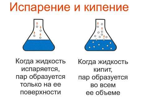 Влияние температуры на процессы испарения воды