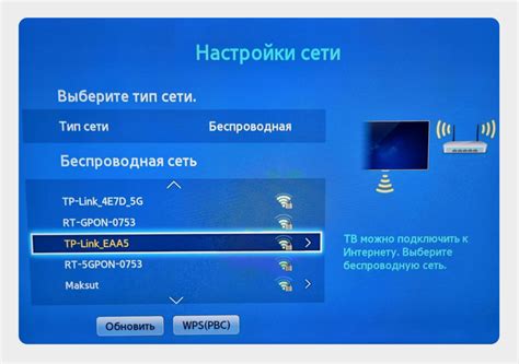 Выбор сети wifi на телевизоре Сони