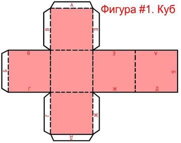 Вырежьте шаблонные детали для куба