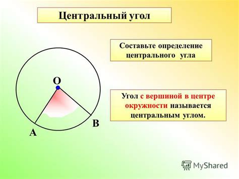 Геометрическое определение центрального угла