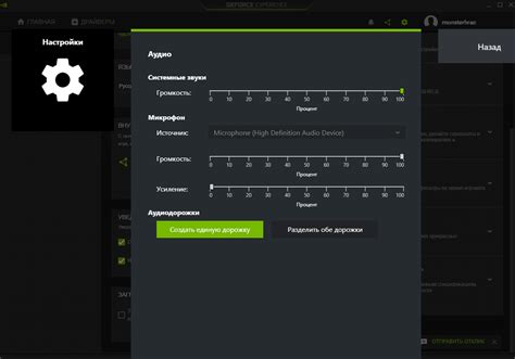 Дополнительные настройки микрофона в Nvidia Shadowplay