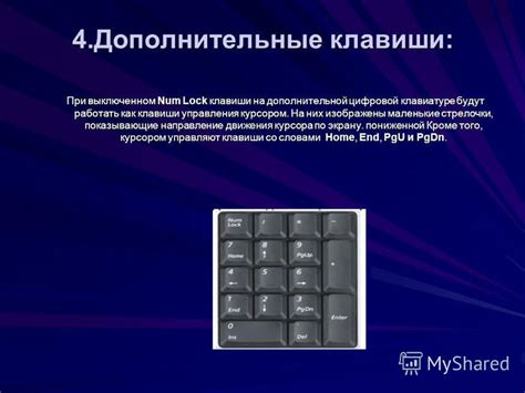 Дополнительные параметры курсора Shift Lock