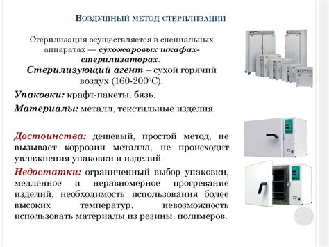 Дополнительные рекомендации по стерилизации