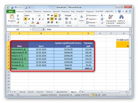 Закрытие Excel таблицы