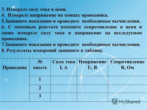 Запишите результаты и проведите необходимые дополнительные измерения