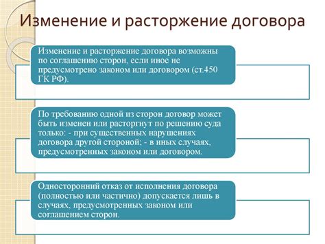 Изменение договора: основные причины и ситуации