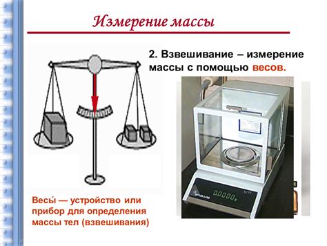 Измерение массы с помощью весов