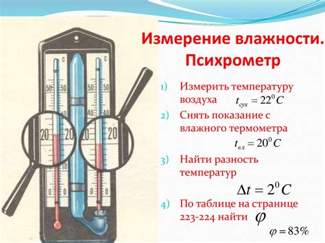 Измерение относительной влажности