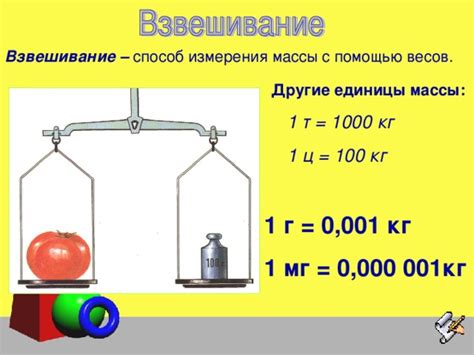 Измерение с помощью цифровых весов: