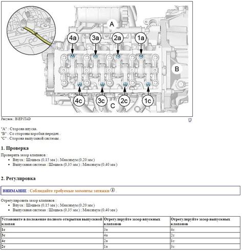 Инструкция по настройке клапанов Peugeot 206 1.4