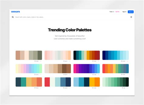 Интерактивные цветовые палитры