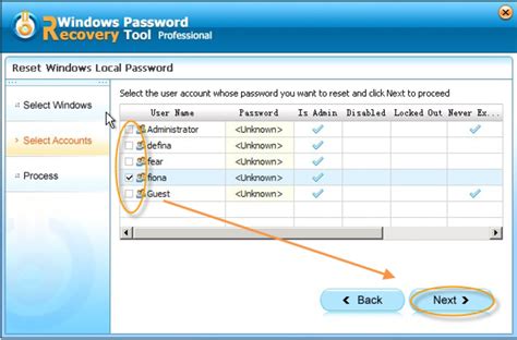 Использование утилиты "Windows Password Recovery Tool"