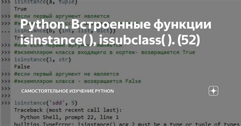 Использование функции isinstance()