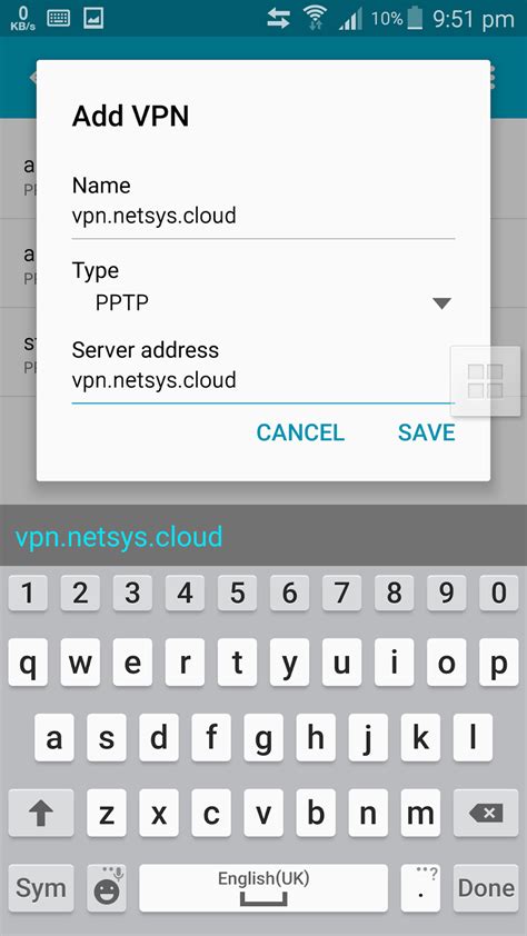 Использование VPN на Samsung Galaxy Android