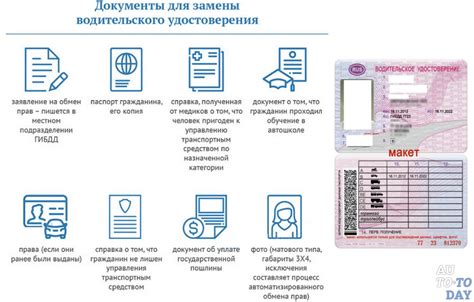 Какие документы необходимы для замены водительского удостоверения?