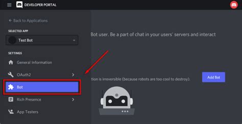 Как получить токен бота Discord