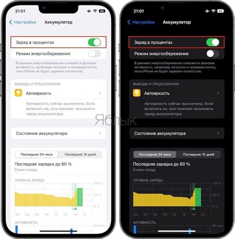 Как узнать уровень заряда батареи на iPhone в процентах