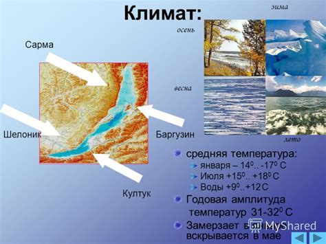 Климатические условия и температура воды