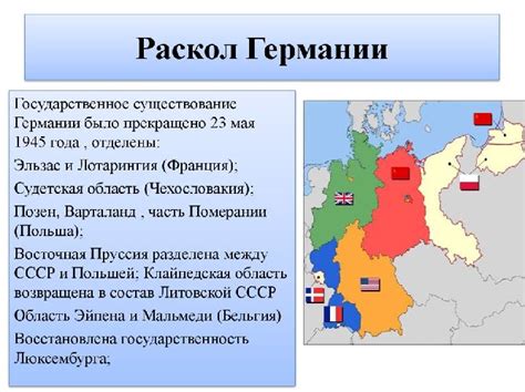 Когда и почему произошел раскол Германии?