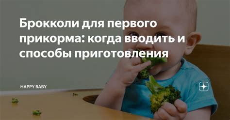 Когда можно вводить пюре из замороженных брокколи ребенку