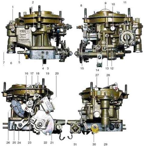 Компоненты карбюратора УАЗ