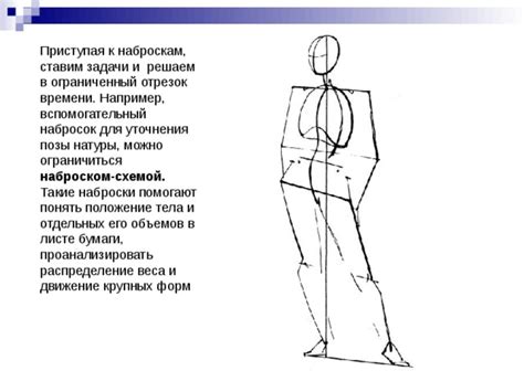 Наброски основных форм тела