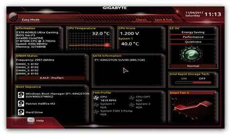 Настройка загрузочного устройства в BIOS Gigabyte