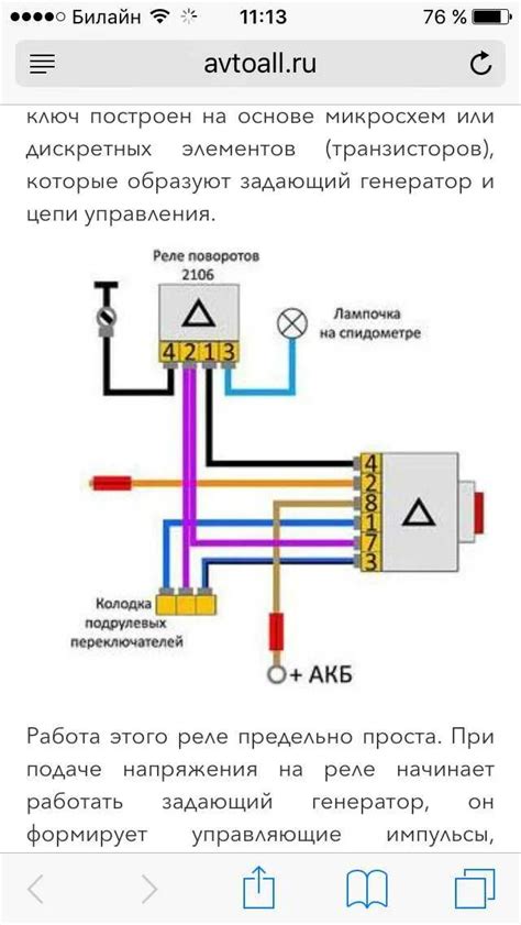 Необходимые компоненты для подключения реле поворотников на скутере