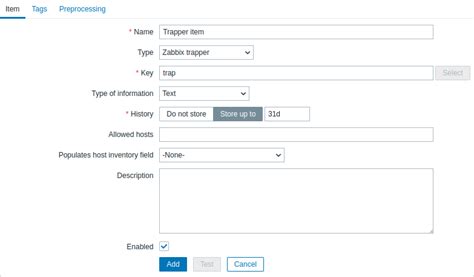 Обработка данных с использованием Zabbix Trapper