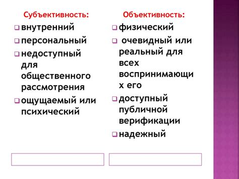 Объективность и субъективность оценок