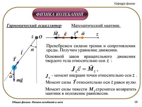 Определение направления и силы колебаний маятника