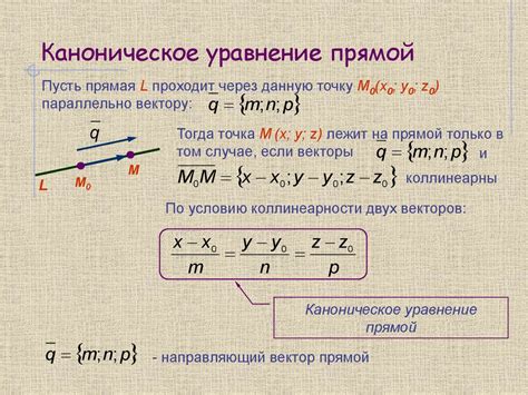 Определение уравнения прямой