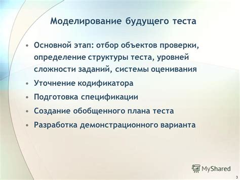 Основной этап теста