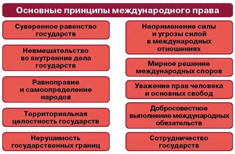 Основные принципы международных прав