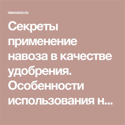 Особенности использования навоза для яблоней и кустов