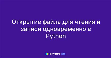 Открытие файла в Python