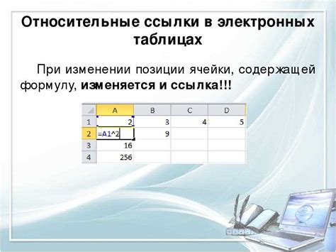 Относительная ссылка и ее значение в Excel