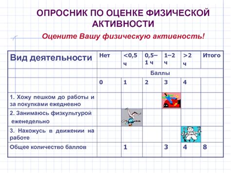 Оцените физическую активность