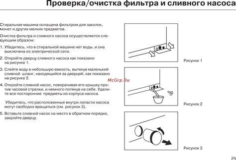 Очистка и проверка сливного отверстия