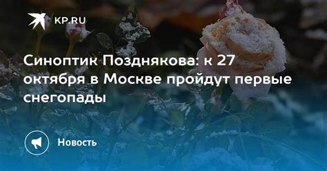 Первые снегопады в Москве