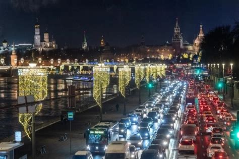 Пик пробок в Москве в течение года