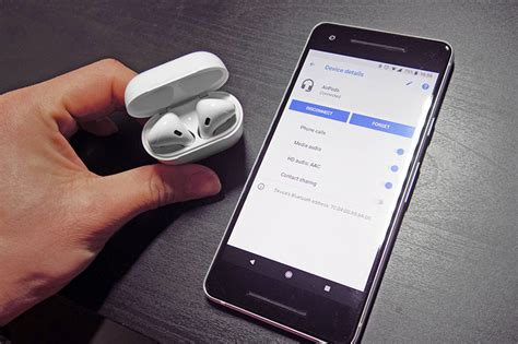 Подключение AirPods к устройству на Android