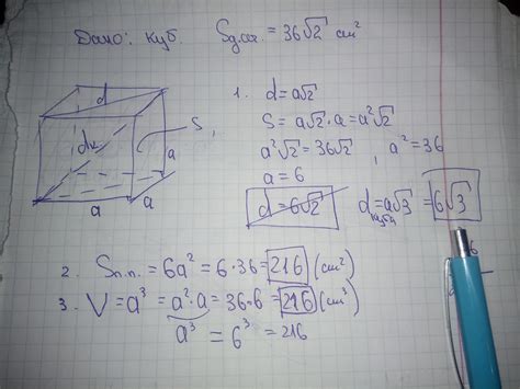 Подробное объяснение вычисления периметра сечения куба